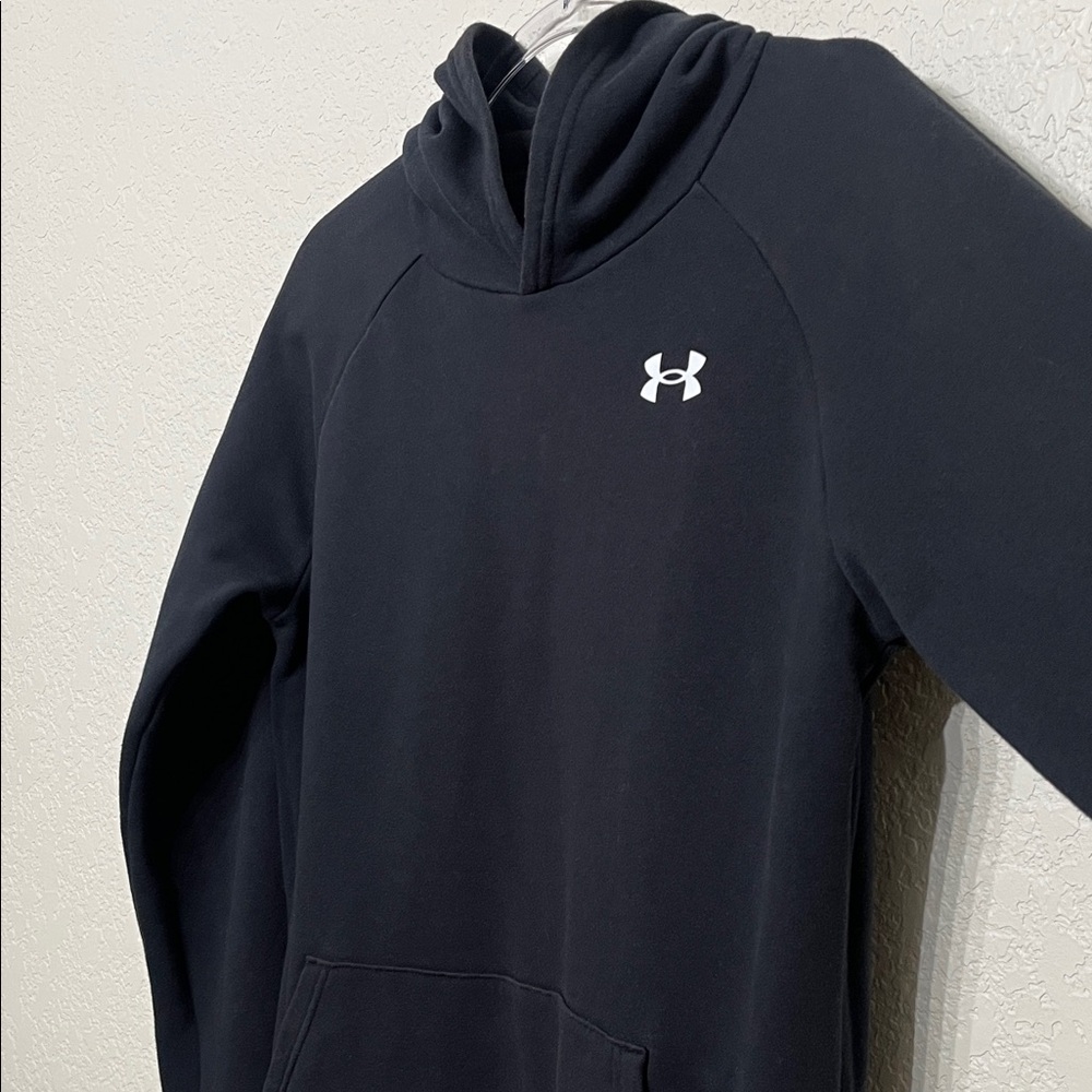 Under Armour Youth Boys XL Black Hoodie with White Logo - Picture 5 of 6